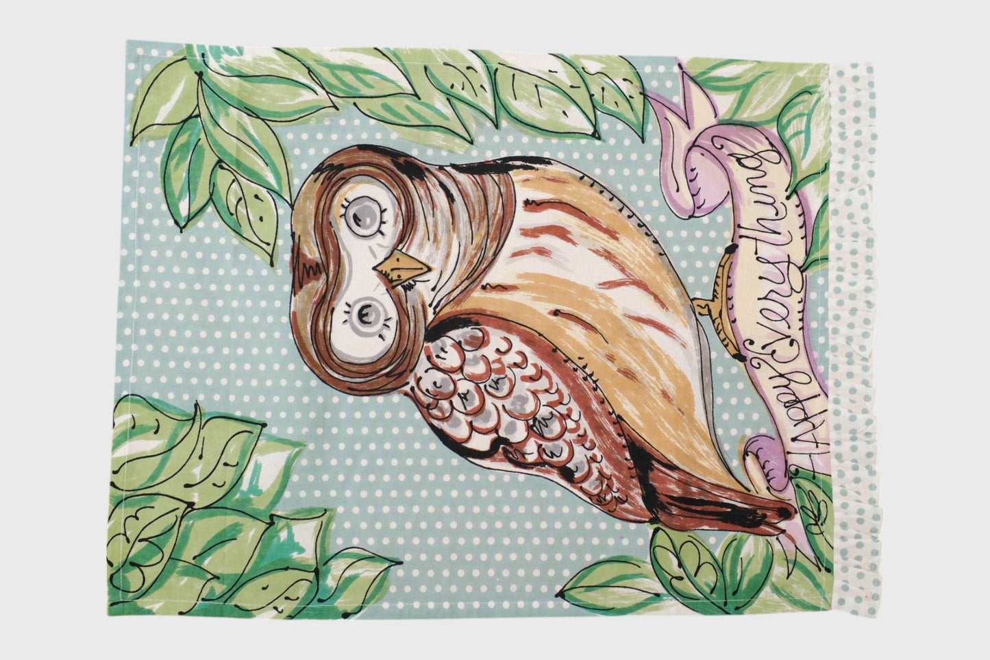 Wise Owl Wisdom kitchen Towel with loop (set of 2)