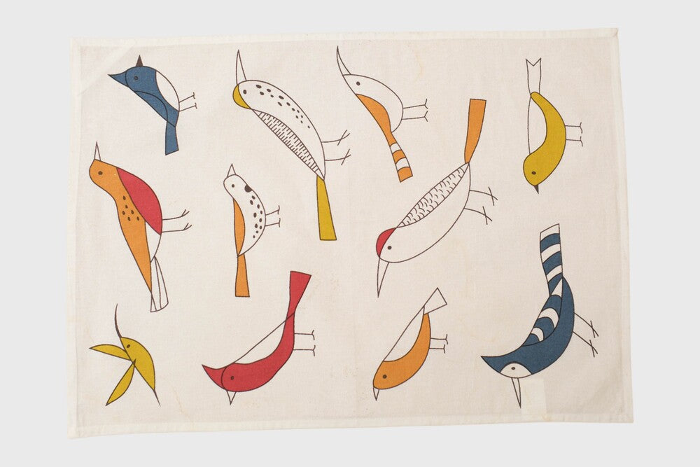 Whimsical Bird Kitchen Towels with loop (Set of 2)