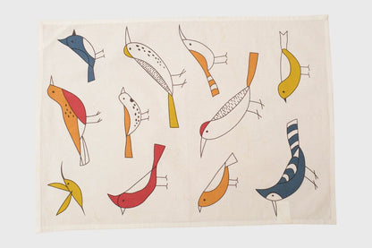 Whimsical Bird Kitchen Towels with loop (Set of 2)