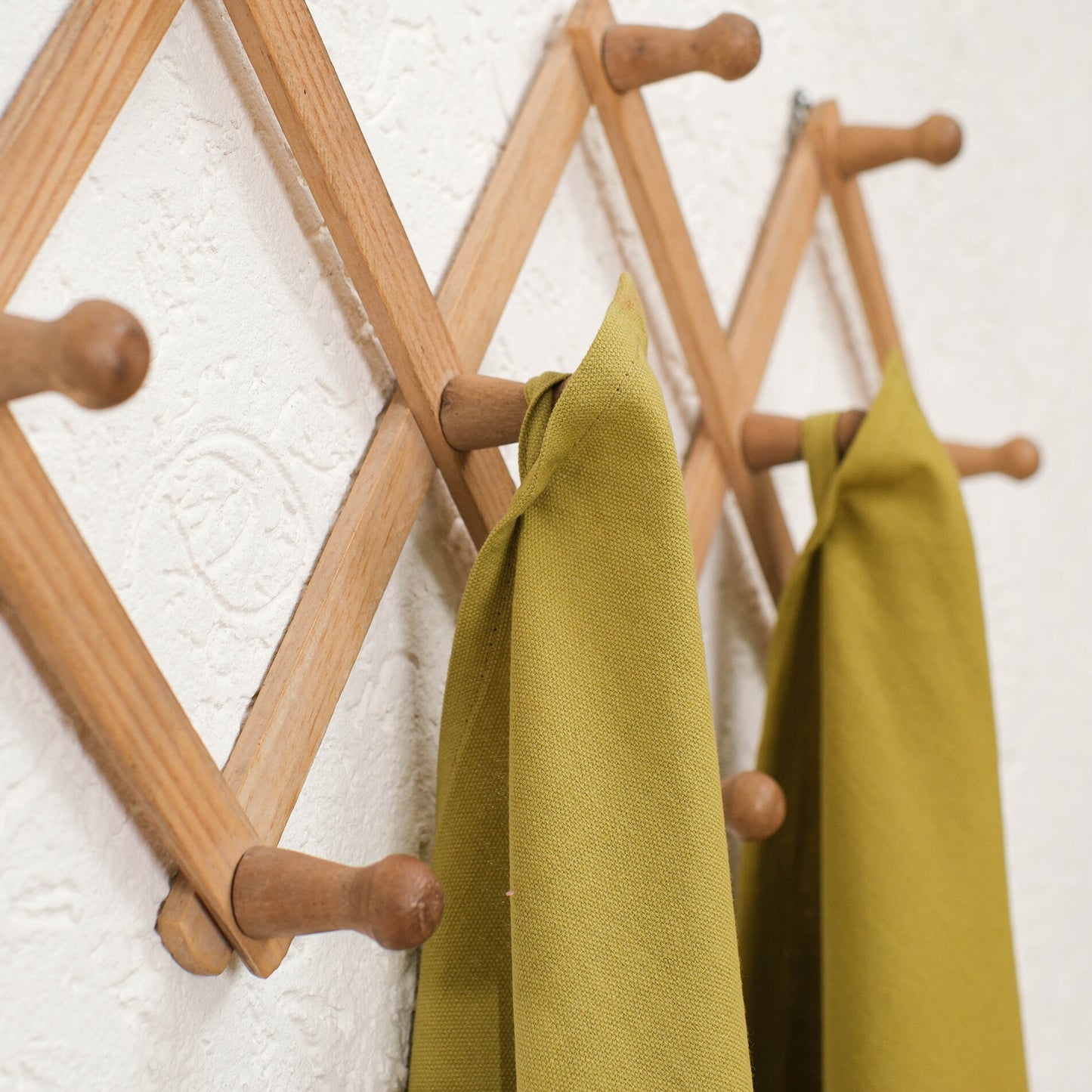 Minimalist Mustard Yellow Kitchen Towels with loop (Set of 2)