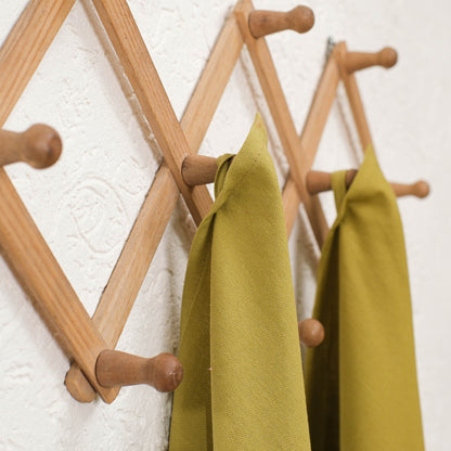 Minimalist Mustard Yellow Kitchen Towels with loop (Set of 2)
