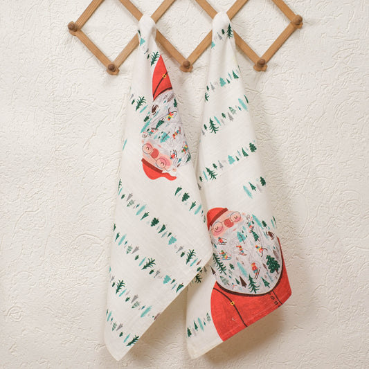 Santa Kitchen Towels with loop (Set of 2)