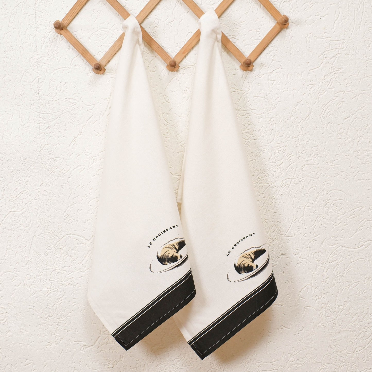 Croissant Kitchen Towels with loop (Set of 2)