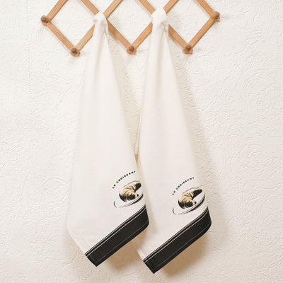 Croissant Kitchen Towels with loop (Set of 2)