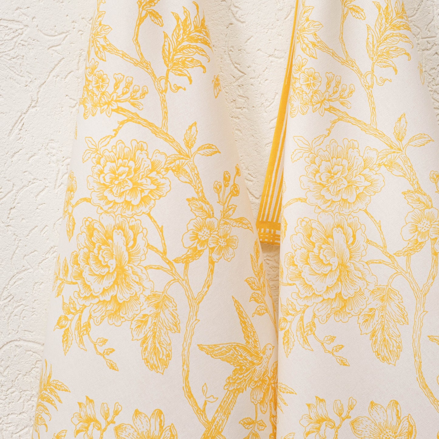 Yellow Floral Kitchen Towels with loop (Set of 2)