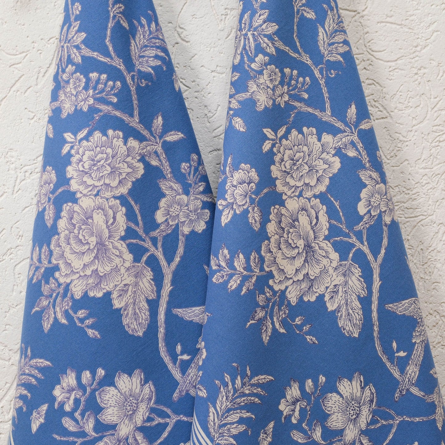 Classic Blue & White Floral Kitchen Towels with loop (set of 2)