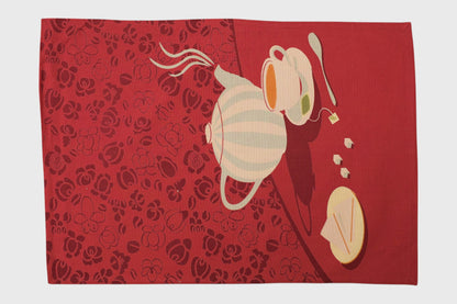Crimson Cup Kitchen Towel with loop (set of 2)