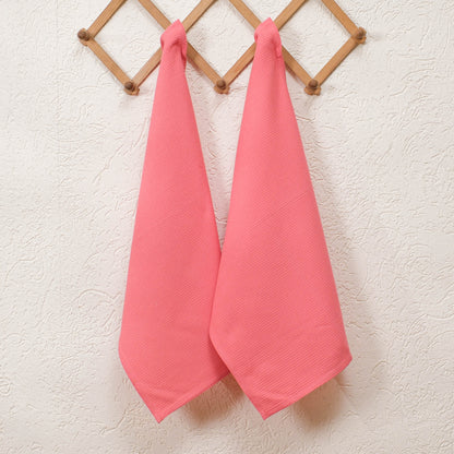 Coral Crush Kitchen Towel with loop (set of 2)