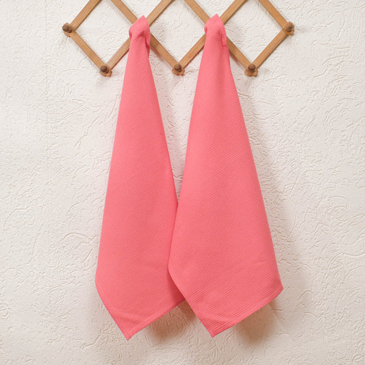 Coral Crush Kitchen Towel with loop (set of 2)