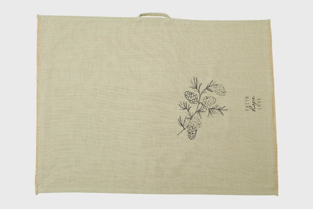 Pine Cone Kitchen Towels with loop (Set of 2)