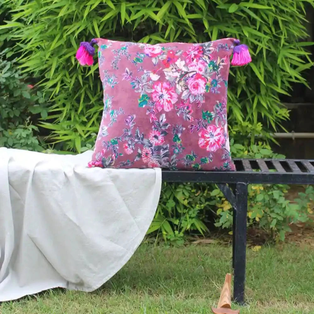 Vintage Floral Velvet Cushion Cover (set of 2)