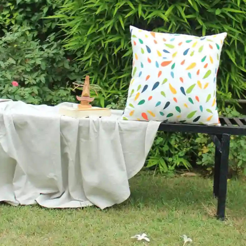 Rainbow Raindrops cotton Cushion Cover (set of 2)