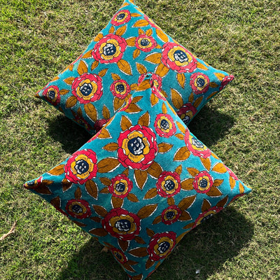 Dream blossom Velvet cushion cover (set of 2)