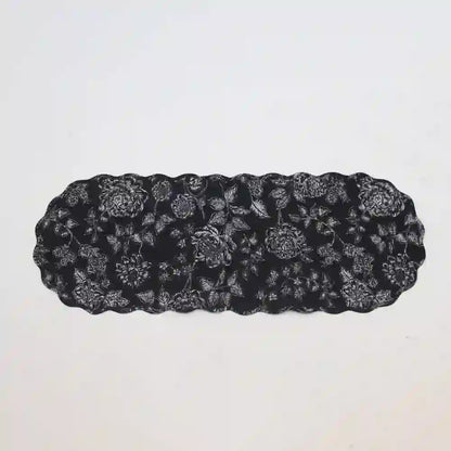Wavy quilted Floral Cotton Table Runner (small)