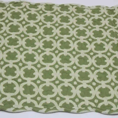Quilted Geometric Cotton Table Runner (small)