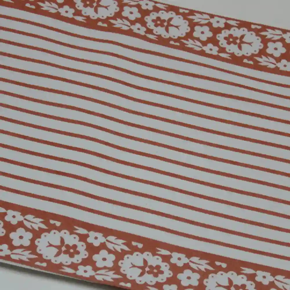 Striped Floral Cotton Table Runner (large)