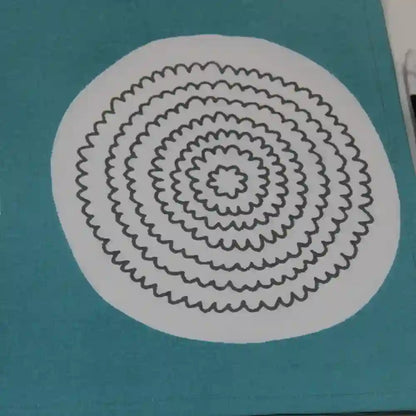 Coastal Circles Cotton Table Runner (large)