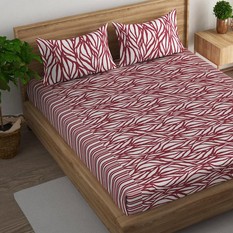 Wavy stripe 108x108 inches Cotton Bedsheet