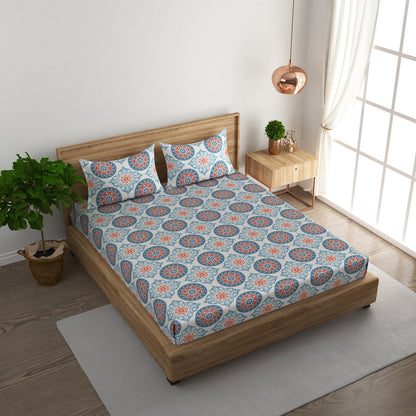 Mandala medallion 100x100 inches Cotton Bedsheet
