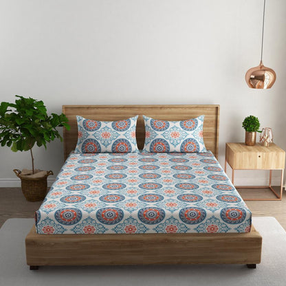 Mandala medallion 100x100 inches Cotton Bedsheet