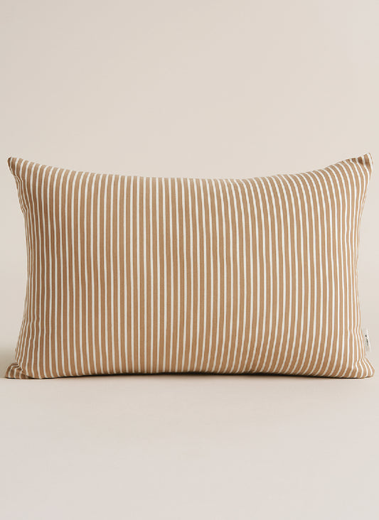 Clay Stripe Lumbar Cushion Cover