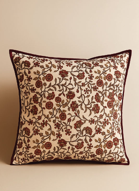 Crimson Meadow Cushion Cover