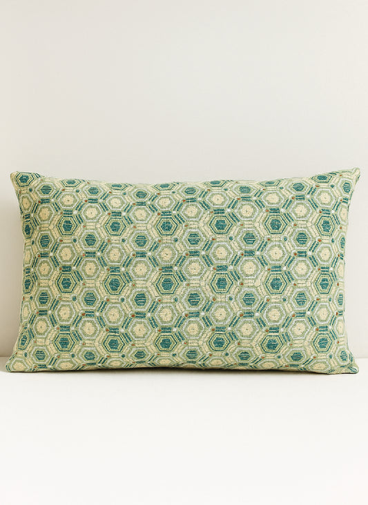 Verdant Hex Lumbar Cushion Cover