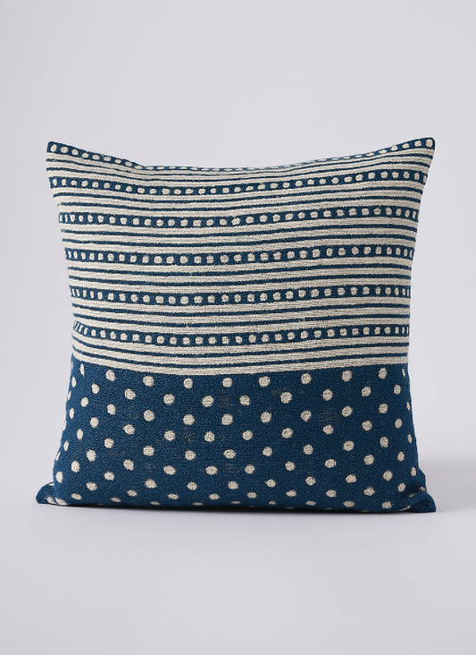 Indigo Rhythm Cushion Cover