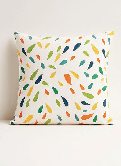 Rainbow Raindrops cotton Cushion Cover (set of 2)