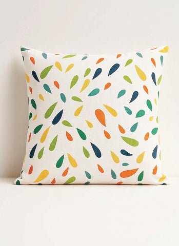 Rainbow Raindrops cotton Cushion Cover (set of 2)