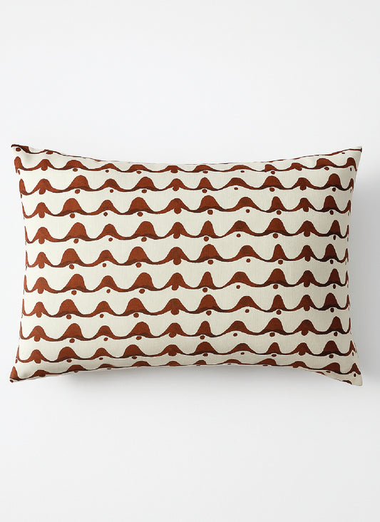 Terracotta Wave Cushion Cover