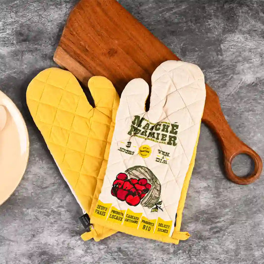 Sunny Harvest Quilted Oven Mitts (set of 2)