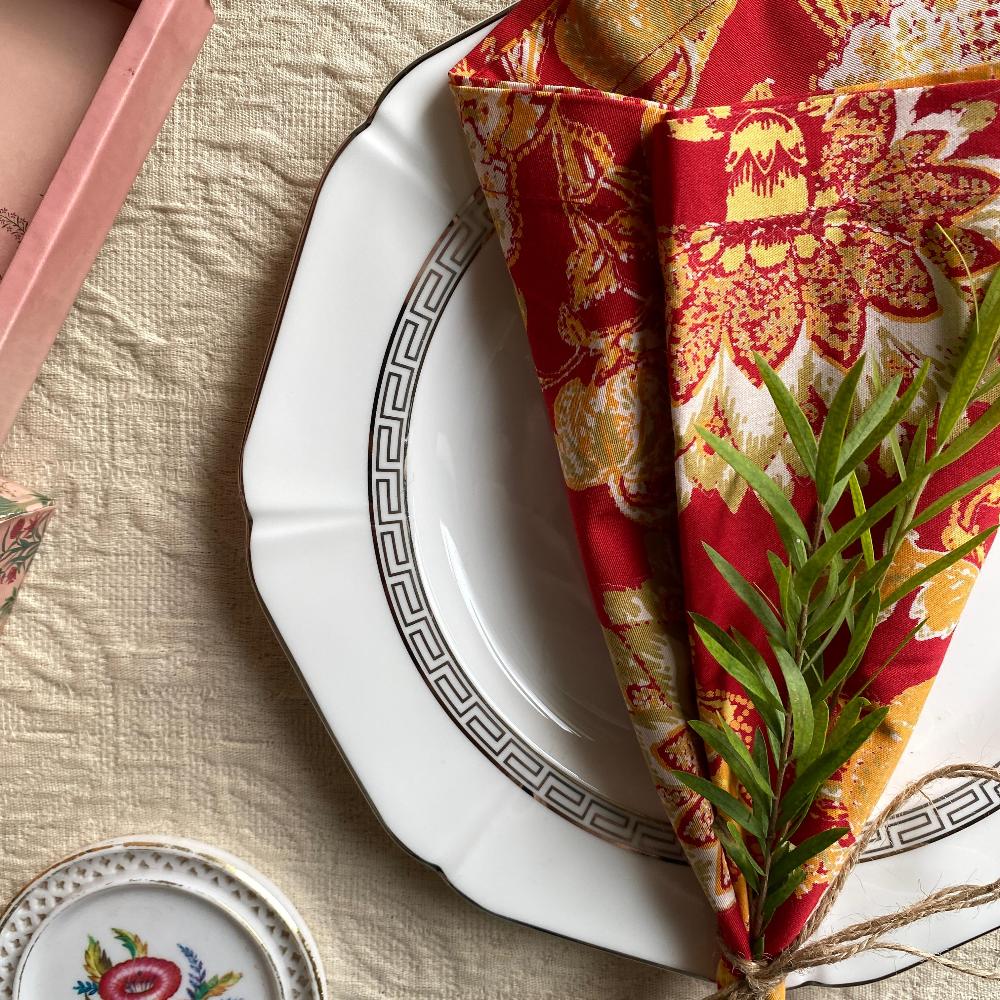 Crimson Floral Napkin (set of 6)