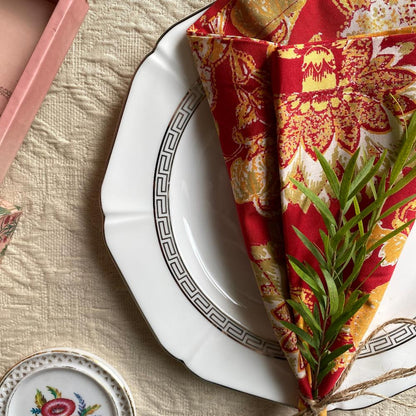 Crimson Floral Napkin (set of 6)