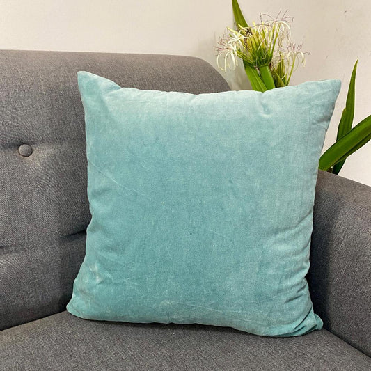 Solid Teal Velvet Cushion Cover (set of 2)