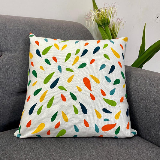 Rainbow Raindrops cotton Cushion Cover (set of 2)