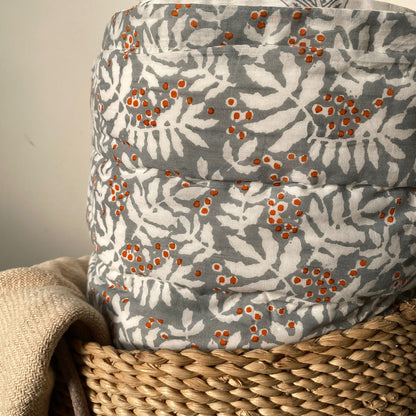 Berry bliss reversible double mulmul quilt
