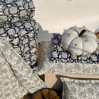 Midnight bloom reversible double mulmul quilt