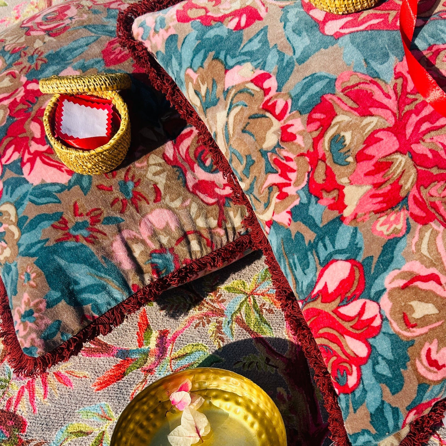 Jewel Tone Velvet Cushion (Set of 2)
