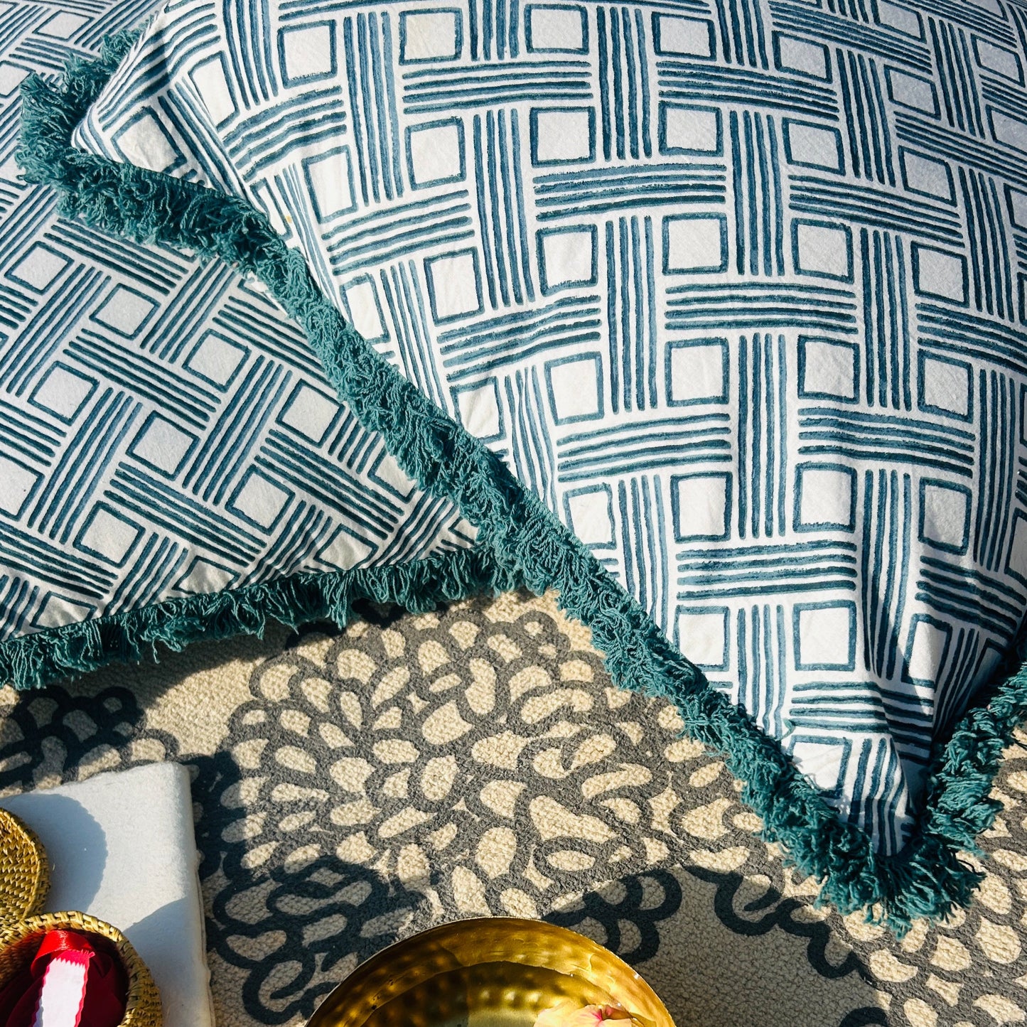 Gridlock Cotton Cushion (Set of 2)