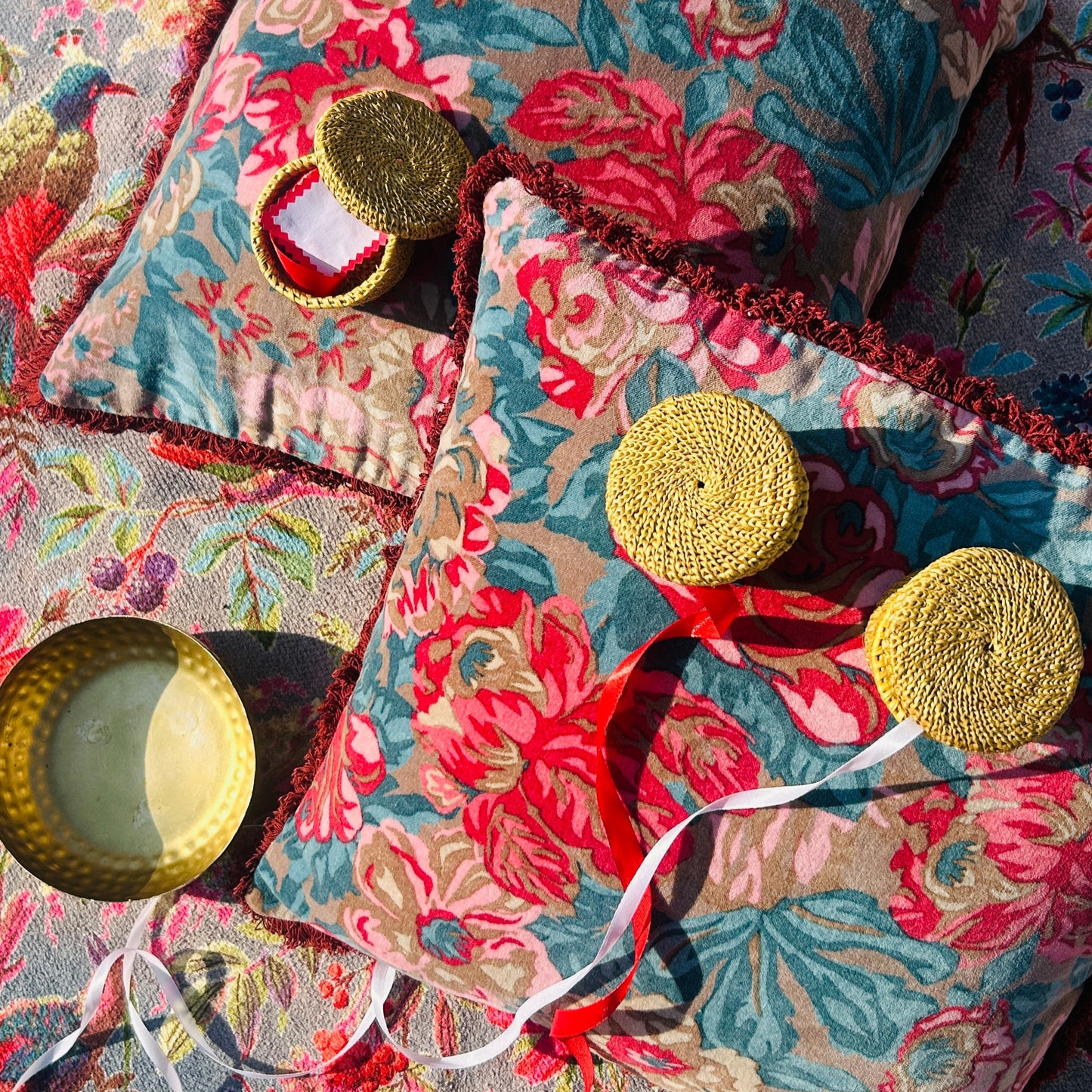 Jewel Tone Velvet Cushion (Set of 2)