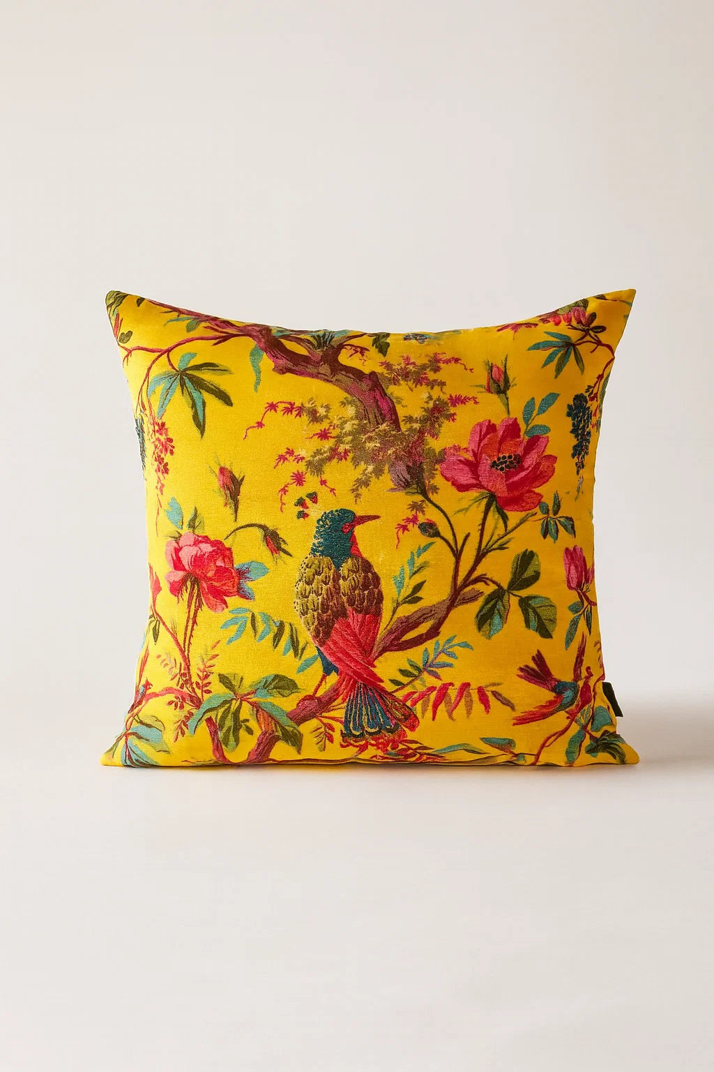 birds yellow cushion cover (20x20)