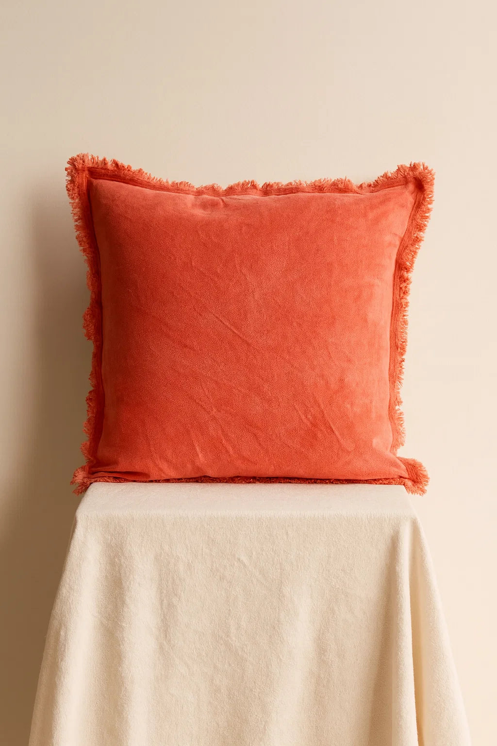 soild orange cushion cover (18x18)