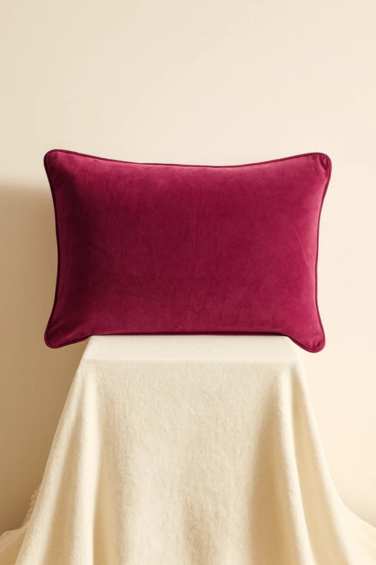 soild fuchsia pink cushion cover (16x24)