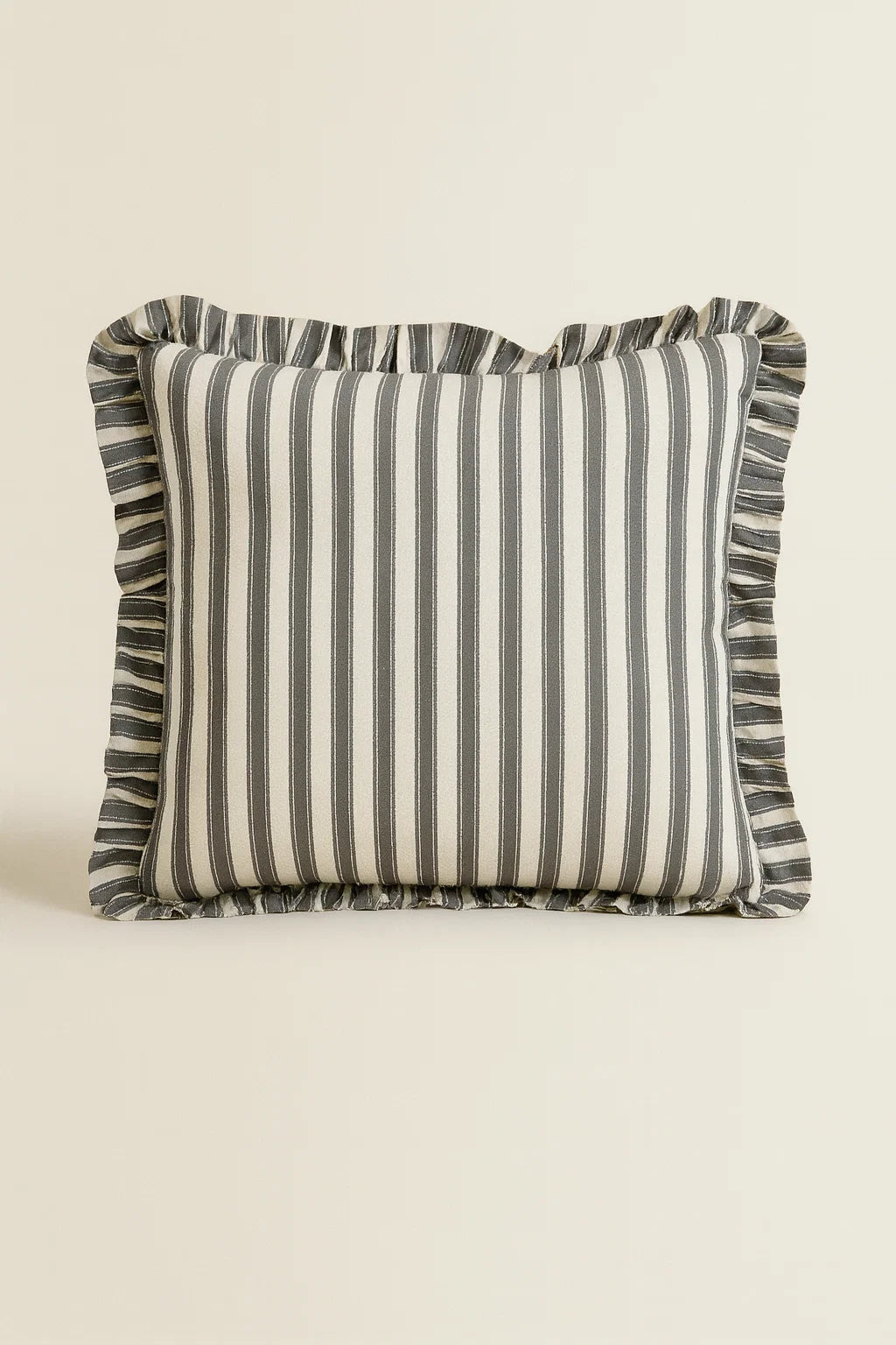 floral stripe Ruffle cushion cover (20x20)