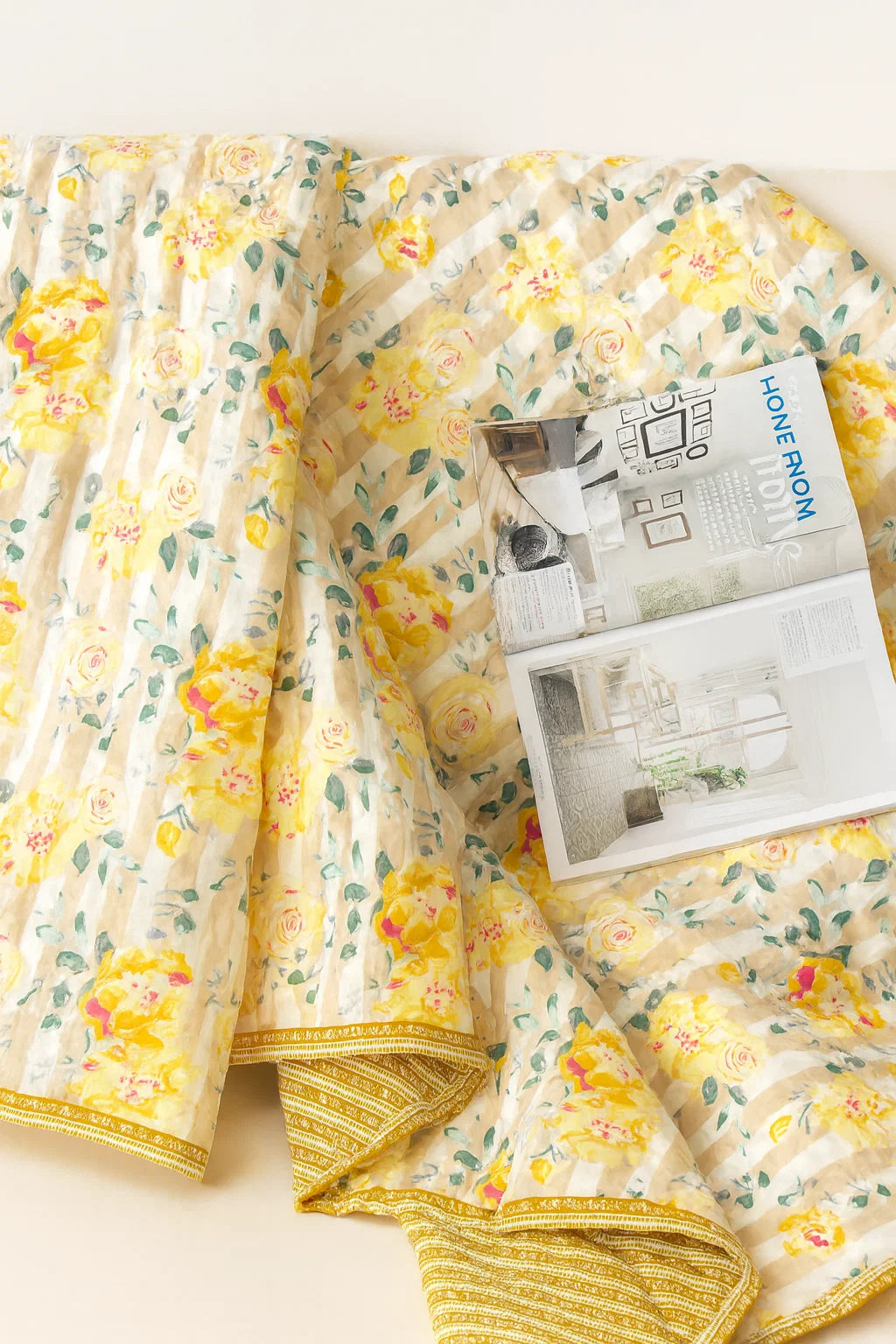 flora yellow quilt (70x90)