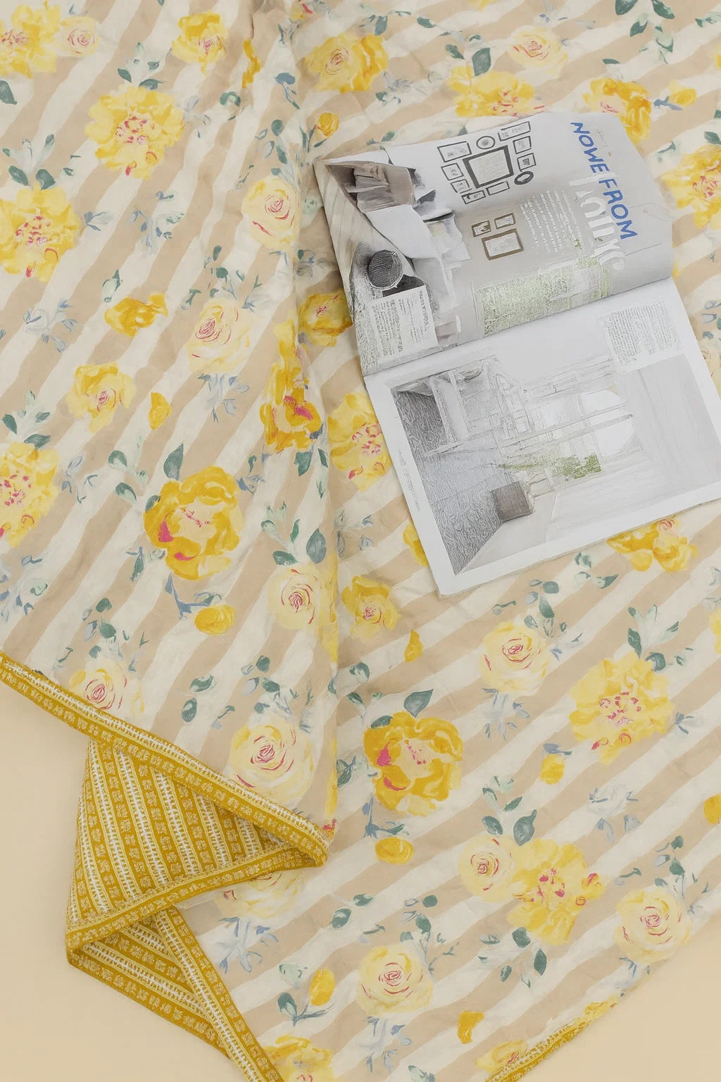 flora yellow quilt (70x90)
